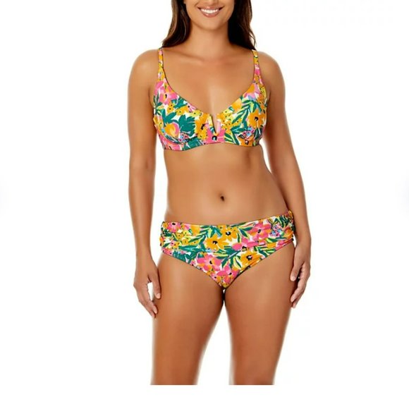 NWT Anne Cole Limited Edition Bikini Swim V-Wire Top and Convertible Bottoms - Picture 11 of 16